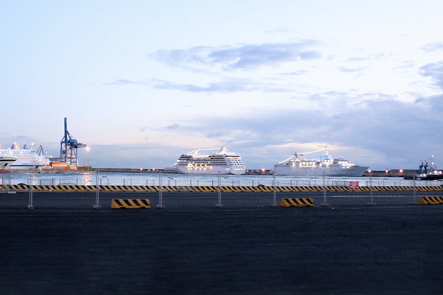 Port traffic and maritime operations in Civitavecchia